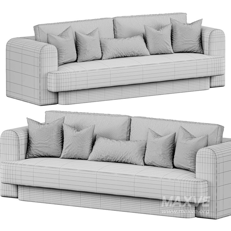 Form Camel Performance Velvet Sofa - Image 5