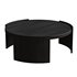 Tamera 100cm Wooden Round Coffee Table – Black - Thumbnail 1