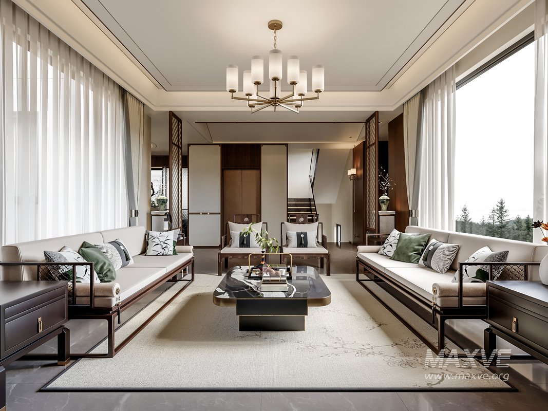 Chinese Living Room Dining Room - Image 4