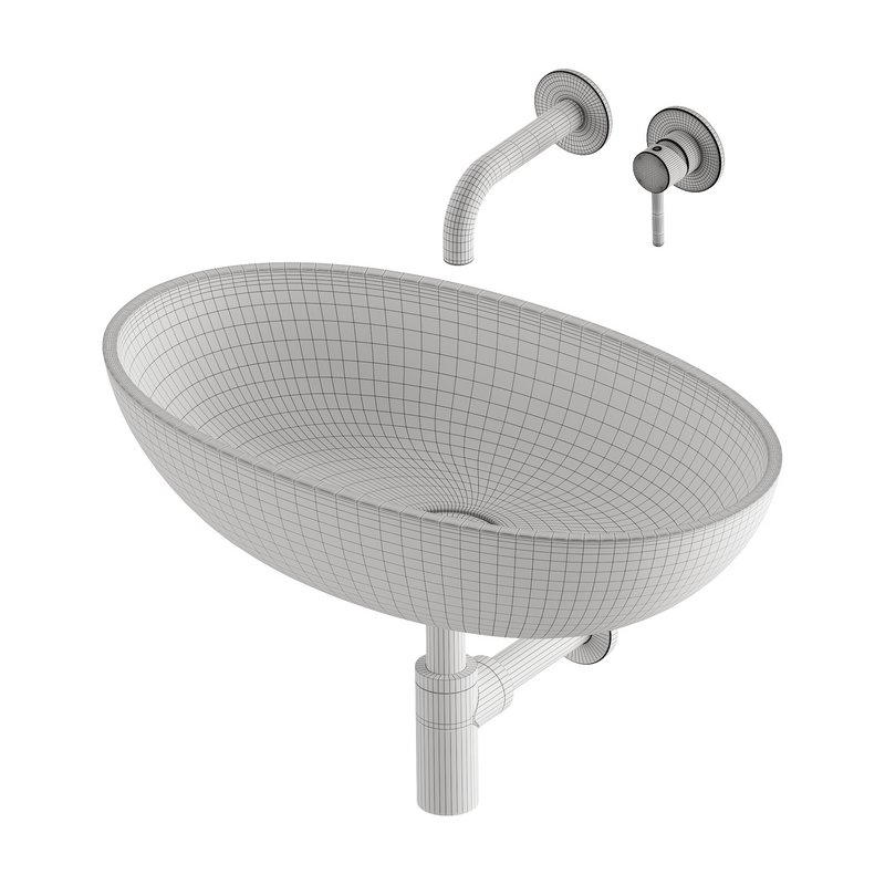 SHELL Countertop Basin and Y Basin Mixer by OMNIRES - Image 5