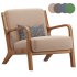 Hertford Upholstered Linen Blend Accent Chair - Thumbnail 1
