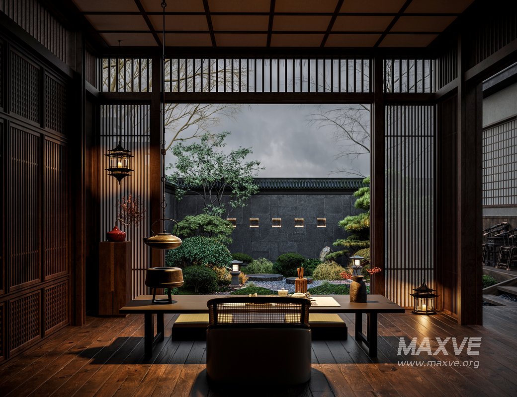 chinese courtyard tea room - Image 8