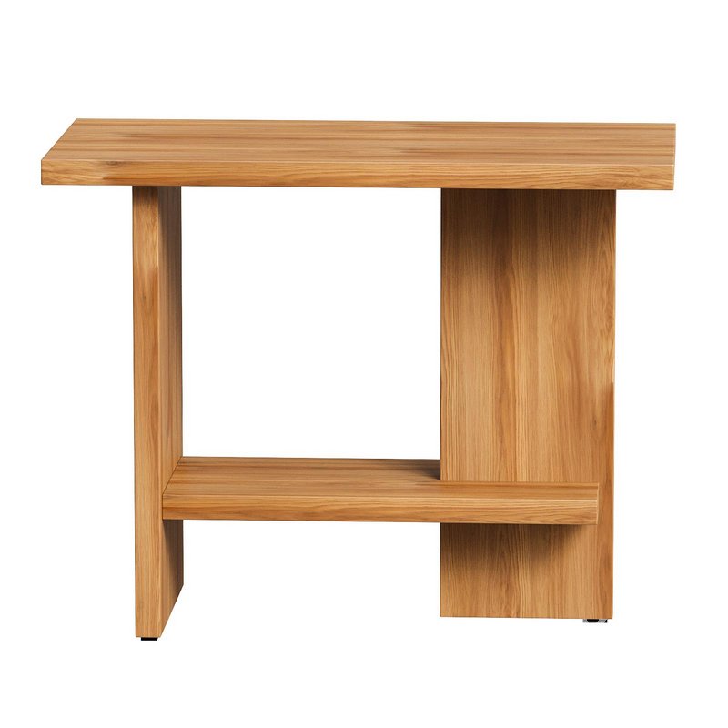 Tee Side Table, Rectangular, Matt Lacquered Oak - Image 4