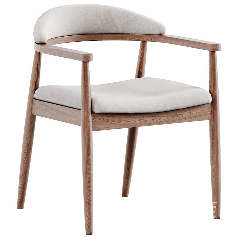 Modrest Cohen Walnut Dining Chair - Image 1
