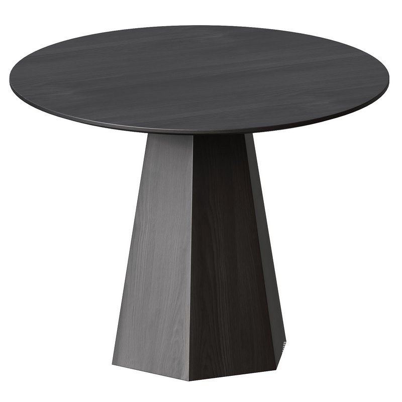Round Black Dining Table - Image 1