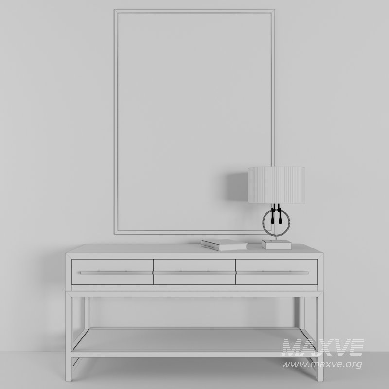 Console Table and Decor Painting of Autumn Trees - Image 5