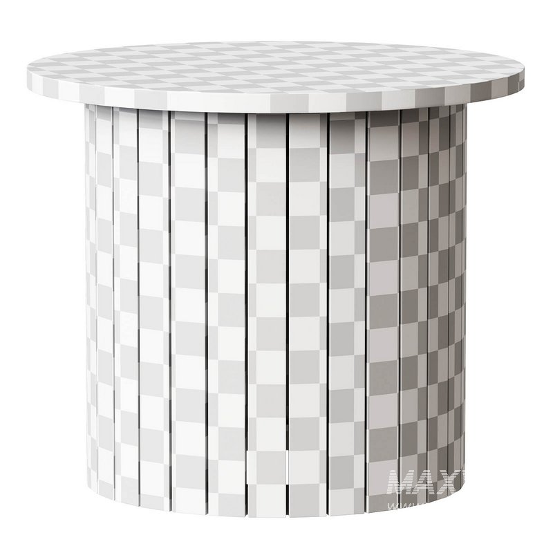 Round wooden side table - Image 1
