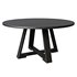 Uttermost Gidran Round Wood Rich Charcoal Black Dining Table - Thumbnail 1