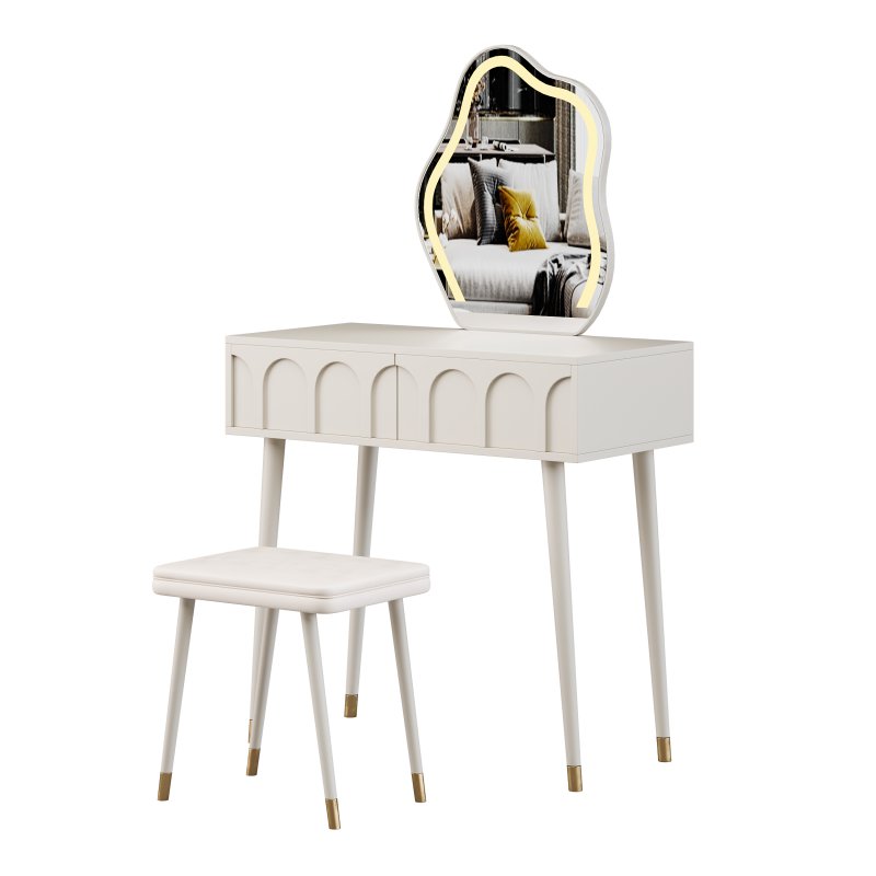 Ensemble coiffeuse avec tabouret et miroir Carmell - Image 6