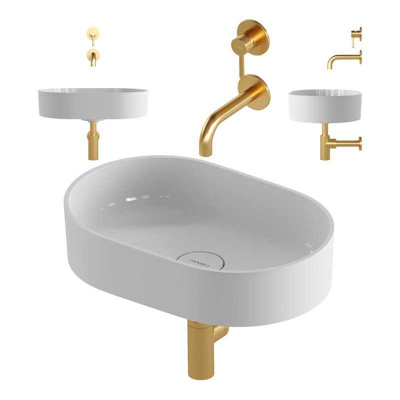 OVO Countertop Basin and Y Basin Mixer by OMNIRES - Image 2