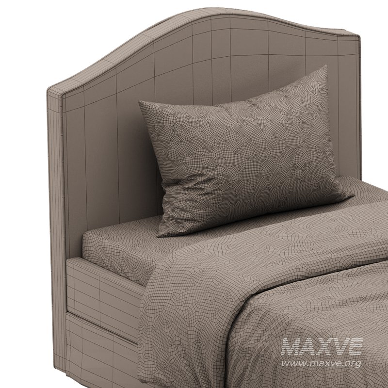 Upholstered bed frame Kilanda light beige Luroy Standard Single - Image 13