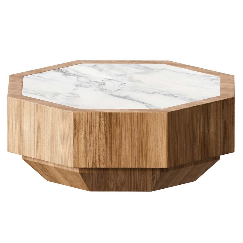 Wood Octagonal Coffee Table - Image 2