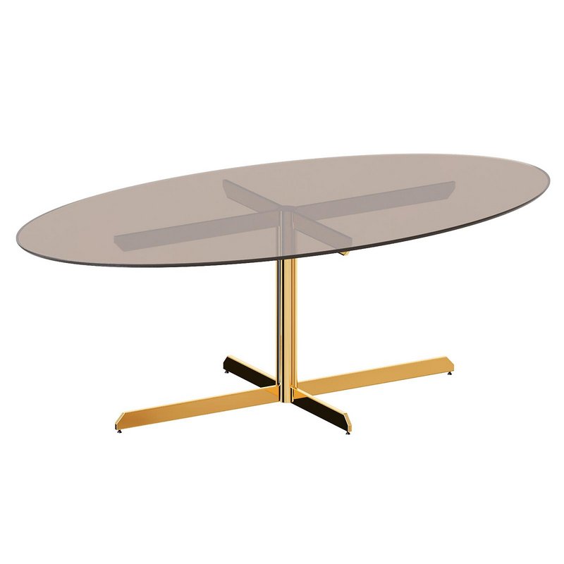Oval glass dining table - Image 1