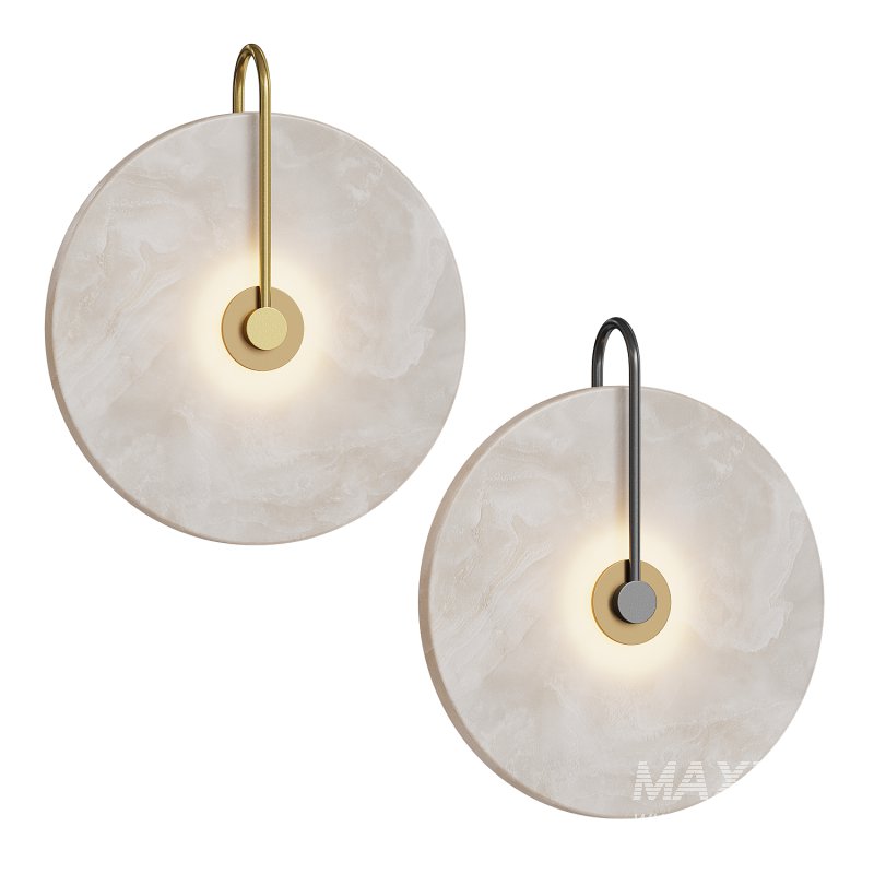 Frosted White Marble LED Wall light - Image 1
