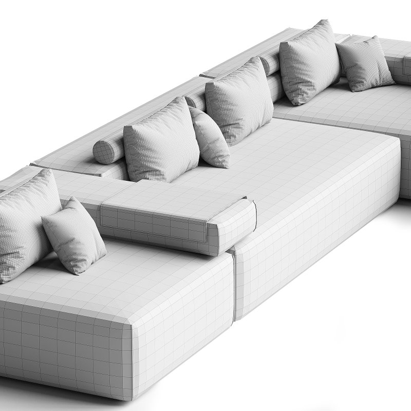 CINDER BLOCK modular sofa 3-4 - Image 2