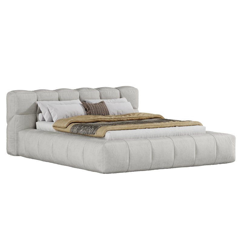 Boucle Upholstered Bed - Image 2