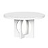 Black Wood Round Geometric Dining Table - Thumbnail 3