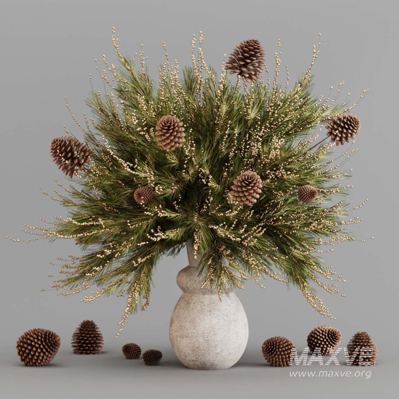 Winter pine fruit vase - Image 3