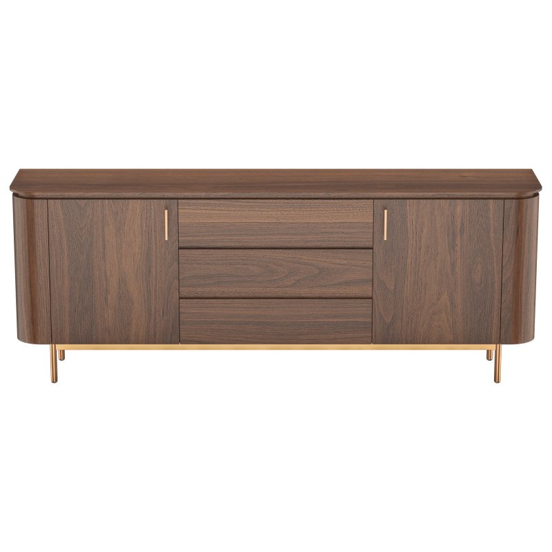 Wood veneer sideboard with doors - Image 1