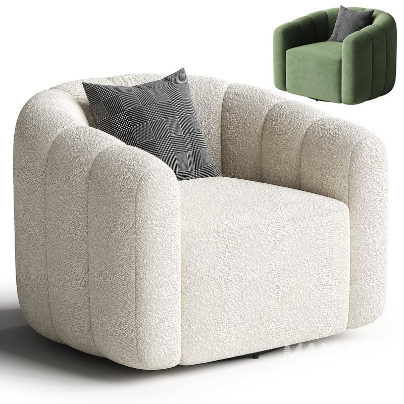 FITZ CHANNELED SWIVEL CHAIR - Image 1