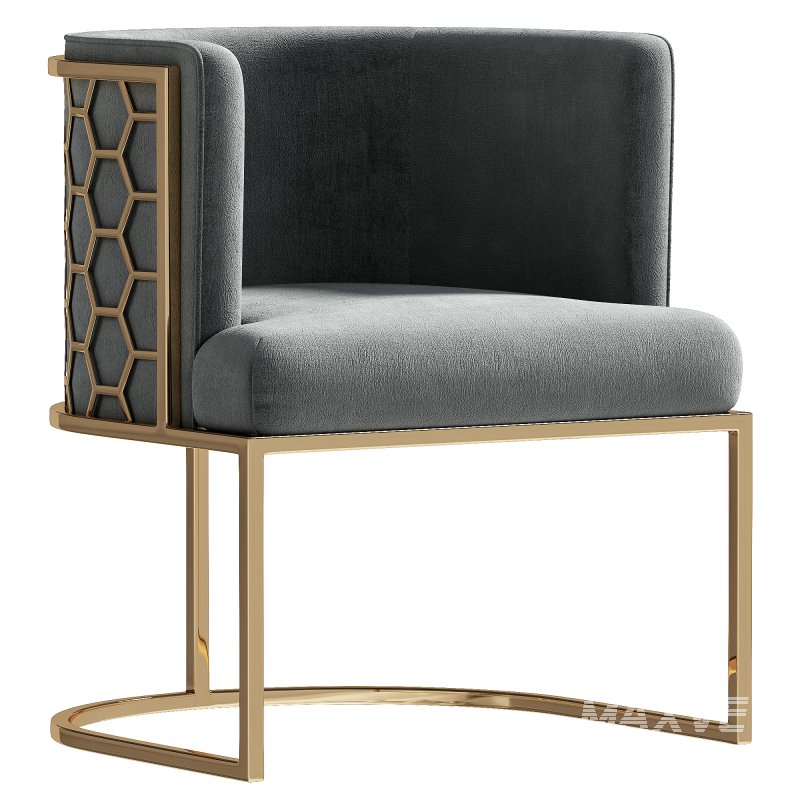 Carma Velvet Lounge Chair - Image 3