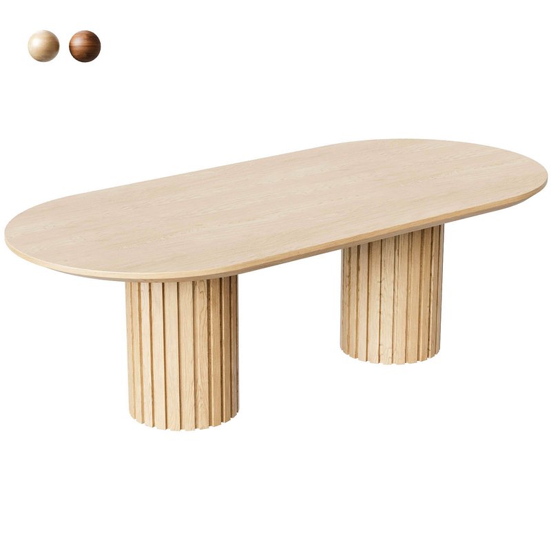 Oval Dining Table in Oak - Image 4