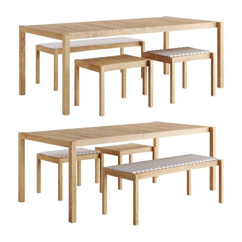 AH901 and AH912 Outdoor Dining Set by Carl Hansen - Image 2