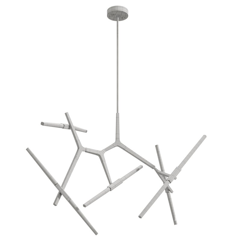 10 light Branch Modern Linear Chandelier - Image 2