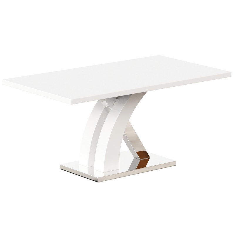 White High Gloss Dining Table - Image 2