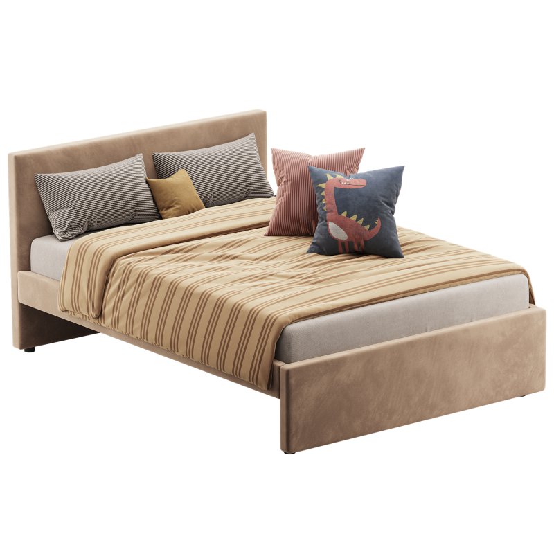 Upholstered bed frame - Image 1