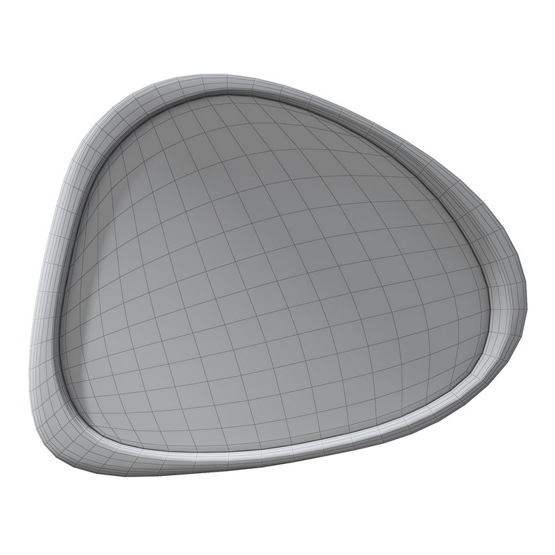 Asymmetrical Walnut Wood Mirror - Image 2