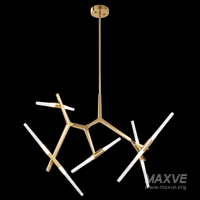 10 light Branch Modern Linear Chandelier - Image 3