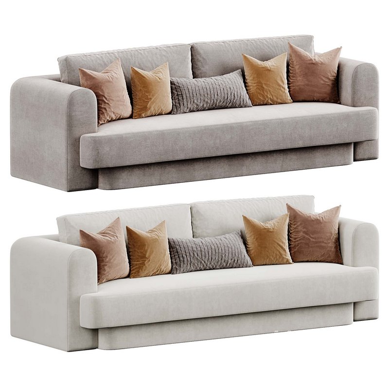 Form Camel Performance Velvet Sofa - Image 3