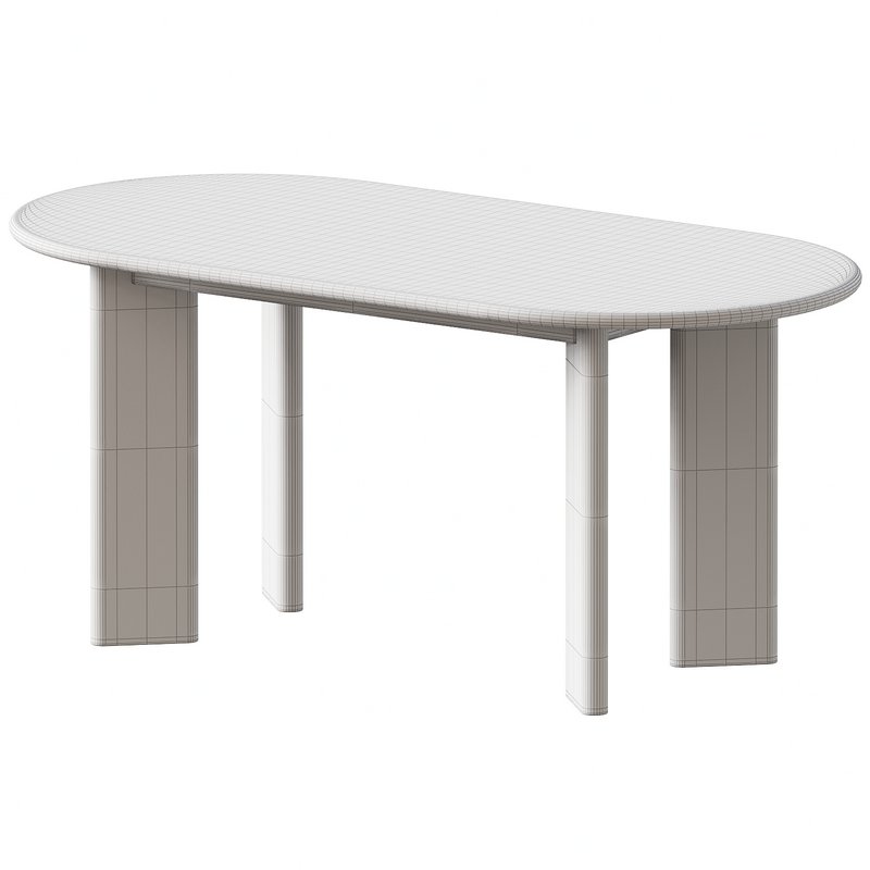 Oval Wood Dining Table - Image 7