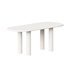 Pine Solid Wood Oval White Dining Table - Thumbnail 5