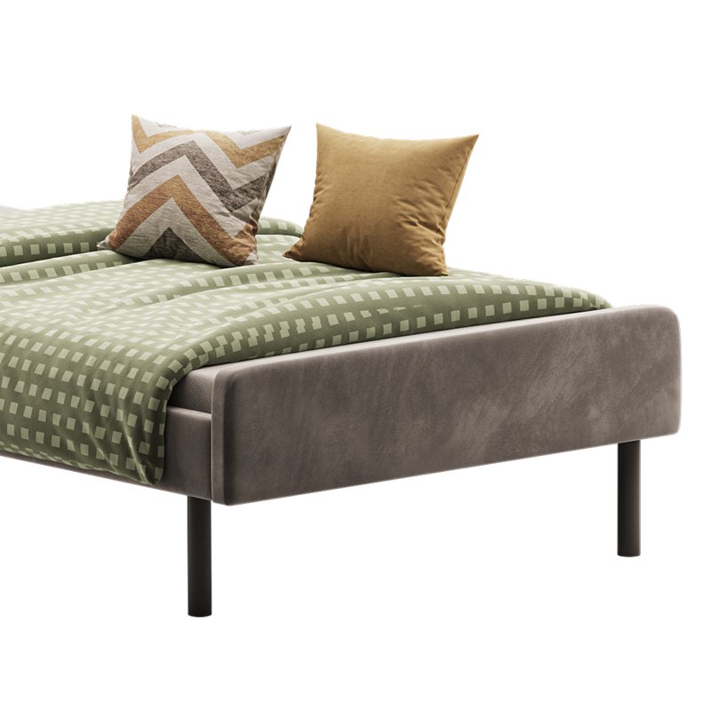 Upholstered bed frame Vissle dark grey Standard Single - Image 10