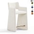 Foley Olive Green Velvet Counter Stool - Thumbnail 5