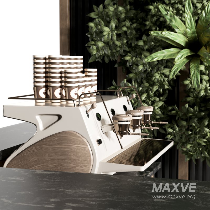 Coffee Bar with Plants-set13 - Image 2