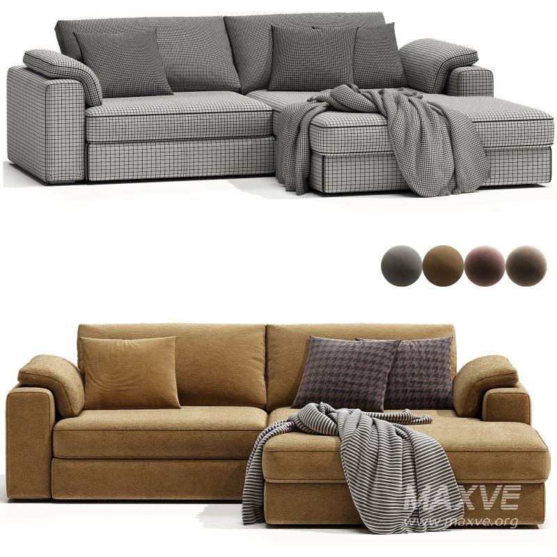 ITALO Fabric sofa By Mantellassi 1926 - Image 5