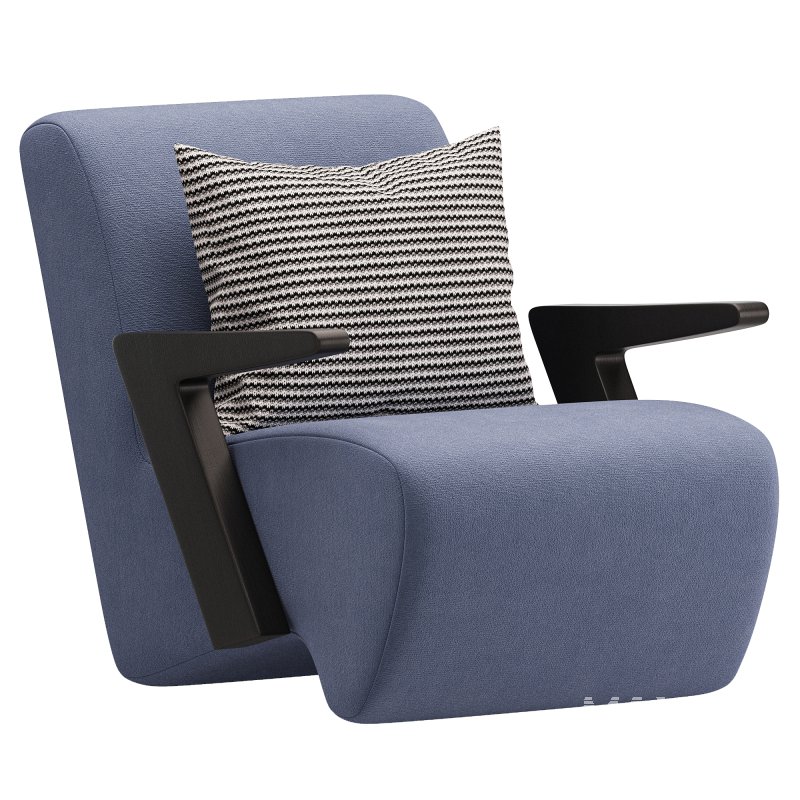 Modern Upholstered Lounge Chair - Image 4