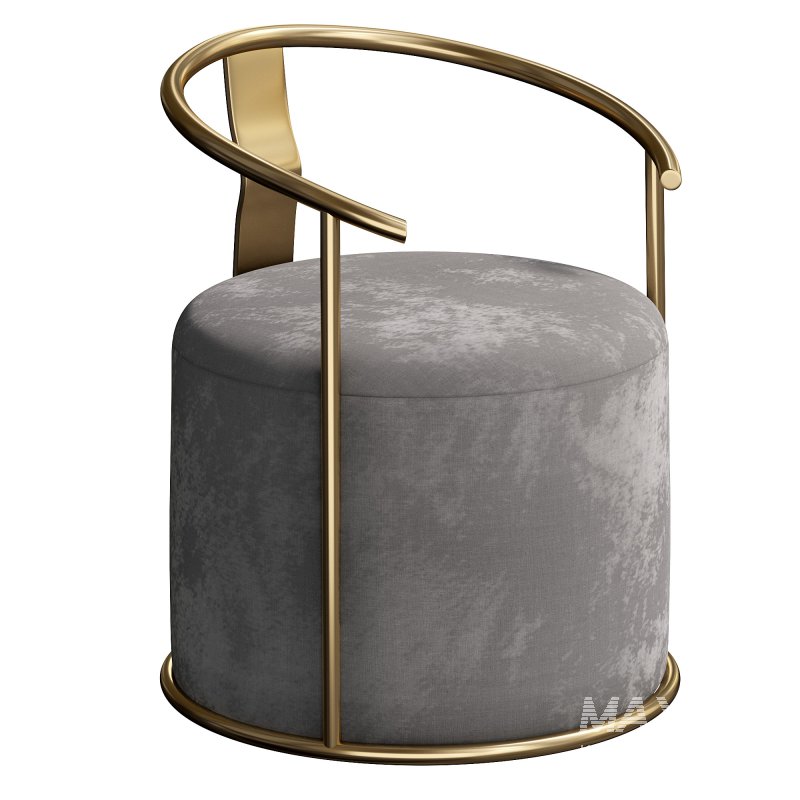 Modern Round Accent Chair in Gold - Image 2