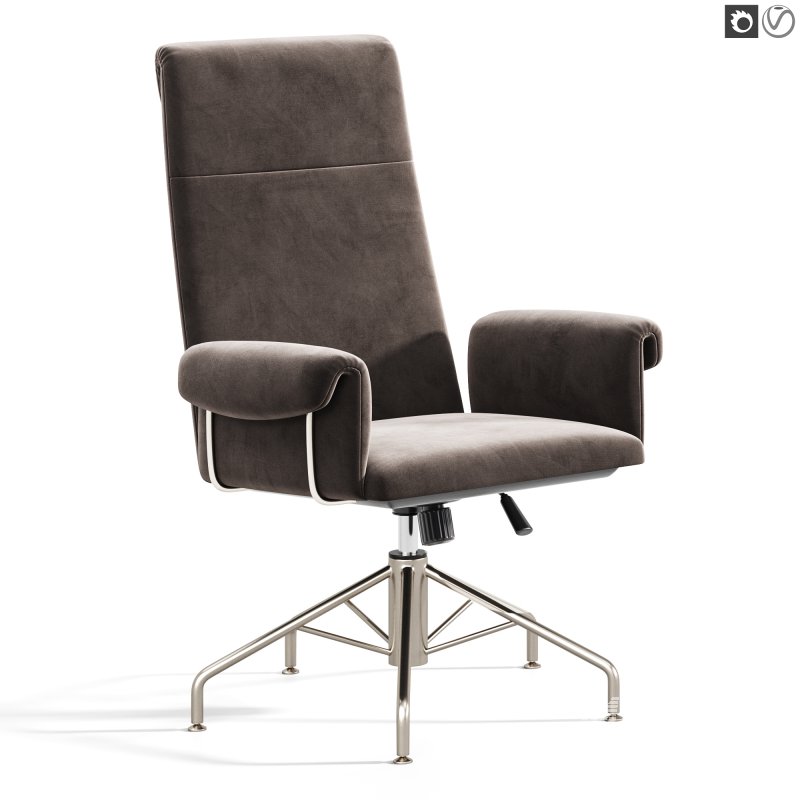 Saviti Olive Velvet Office Chair - Image 1