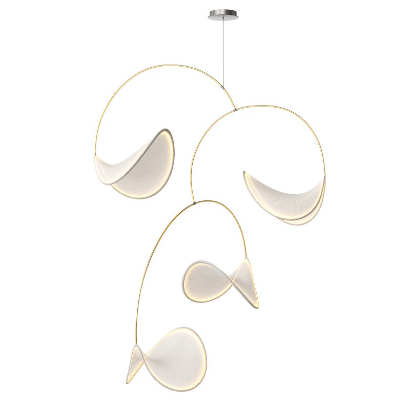 llll-02 fabric pendant 4 lights - Image 2