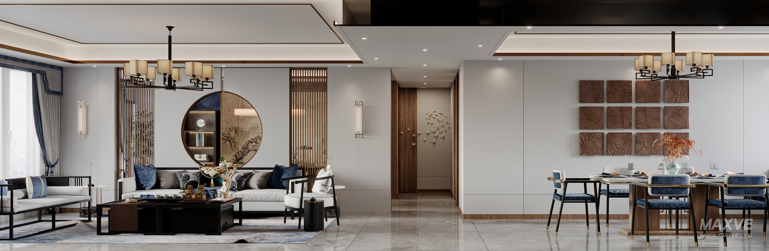 chinese living room dining room office room - Image 6