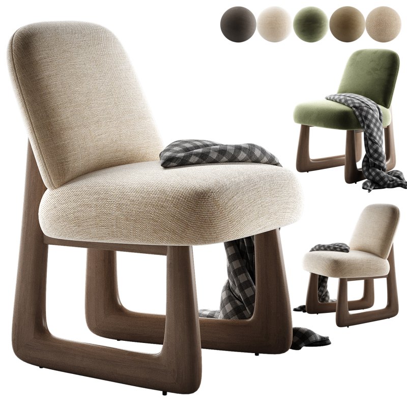 Pula Warm White Boucle Dining Chair - Image 4