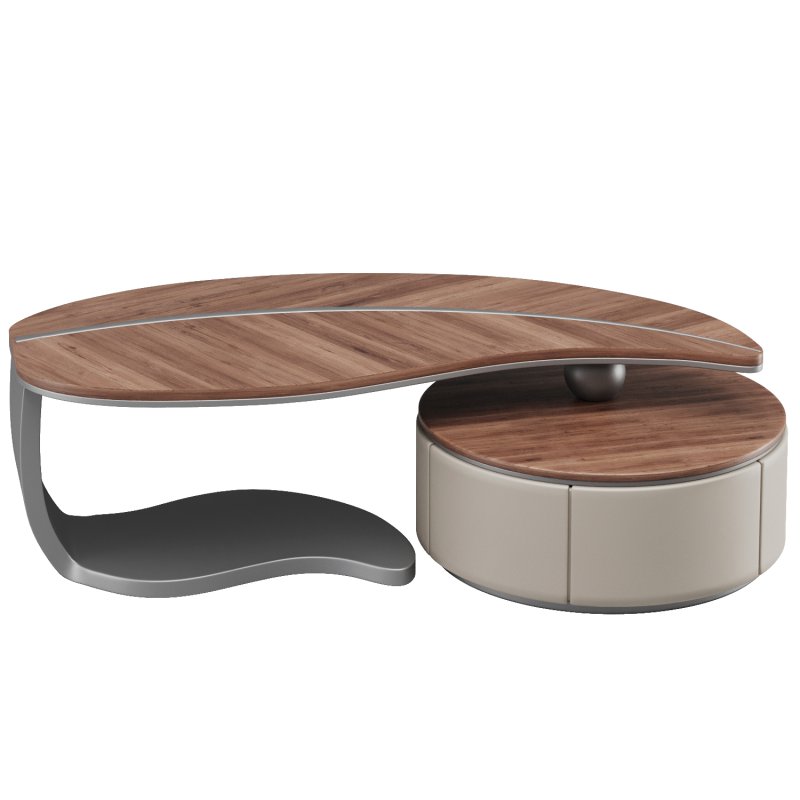 Light leaf shape coffee table - Image 4