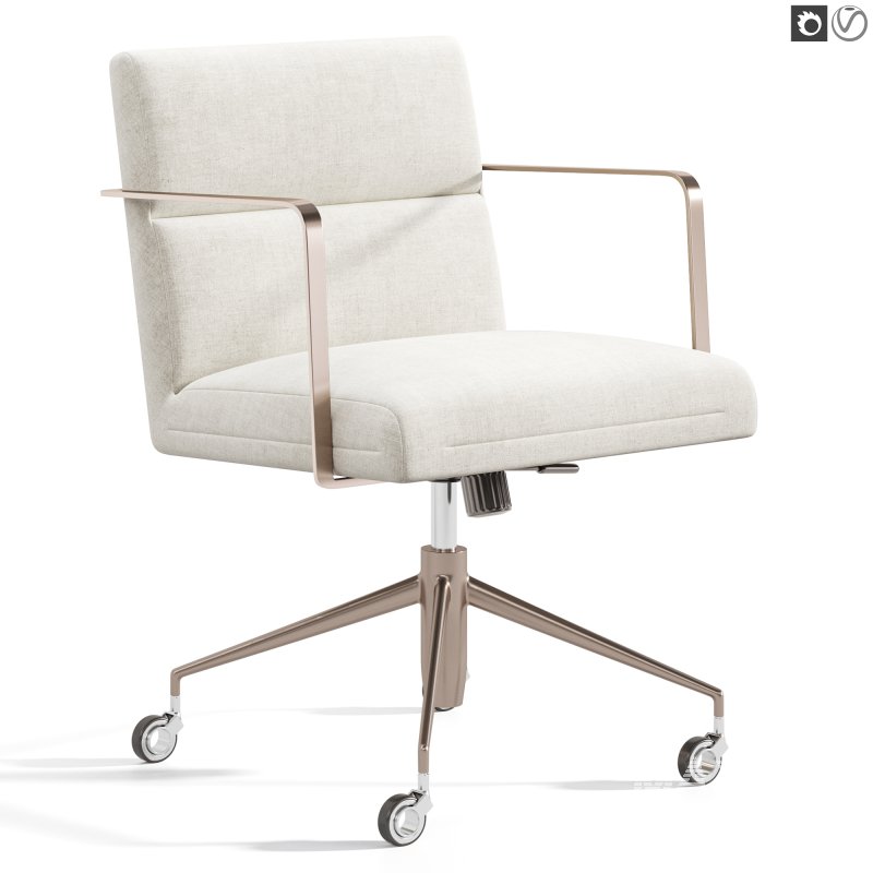 Etana Black Leather Office Chair - Image 5