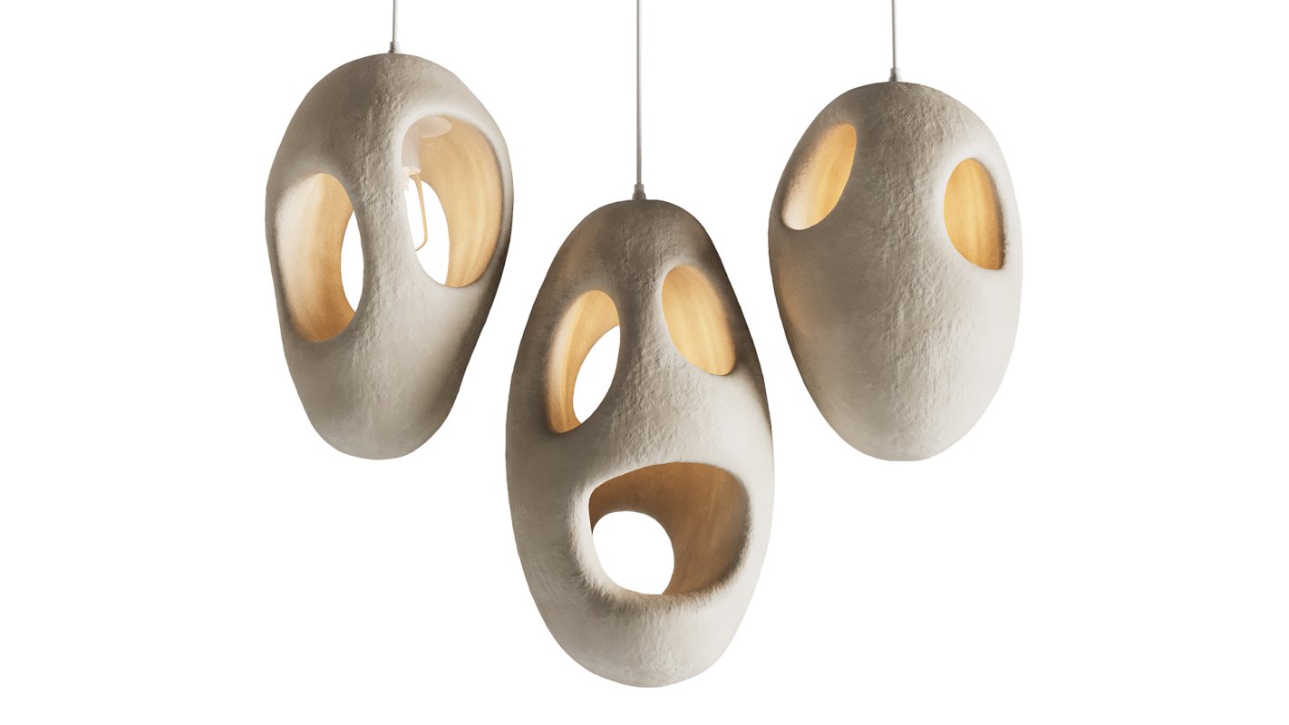 Sculptural Japandi Pendant light - Image 1
