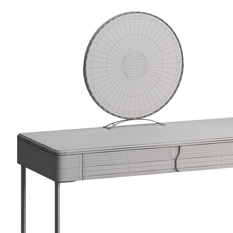 Ensemble de coiffeuse 39,37 bois massif minimaliste - Image 14