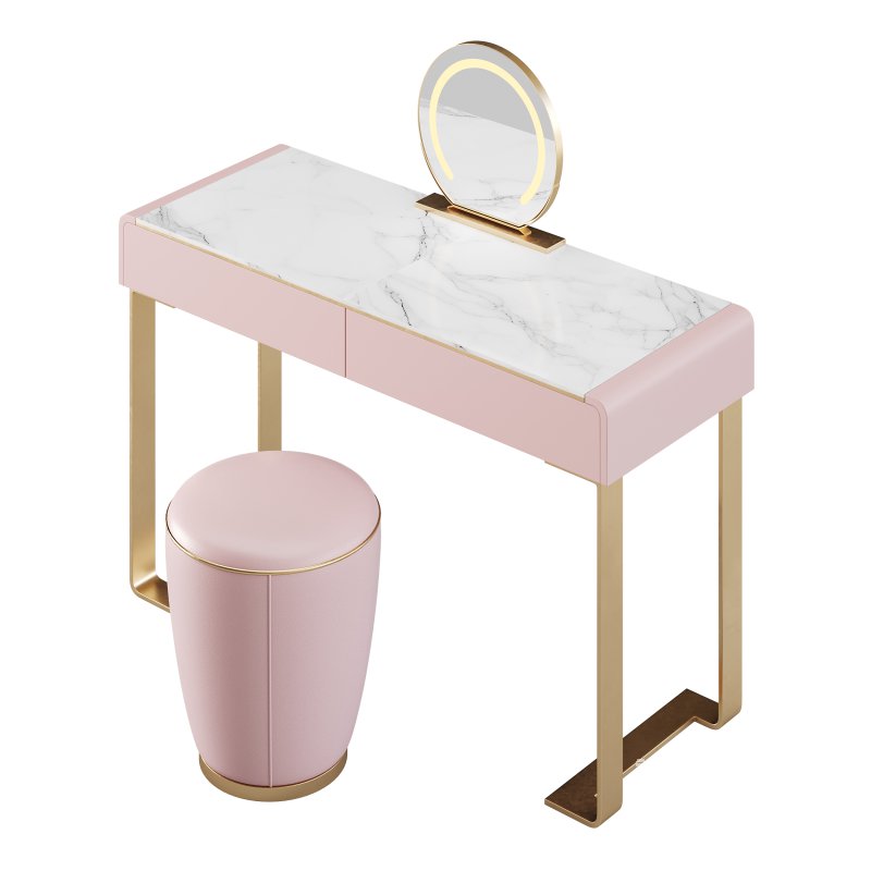 Beige and Gold solid wood Vanity set - Image 12